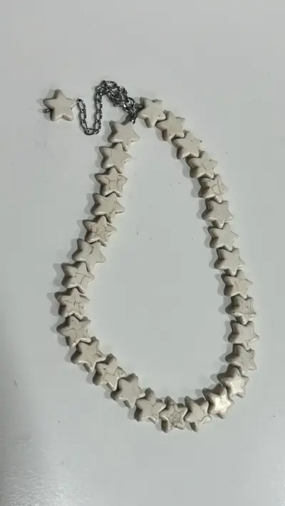 Collar de estrellas blancas estilo bohemio - miniatura 2