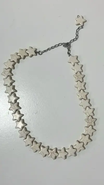 Collar de estrellas blancas estilo bohemio - miniatura 3