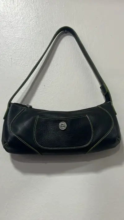 Bolso de cuero negro Tommy Hilfiger - miniatura 1