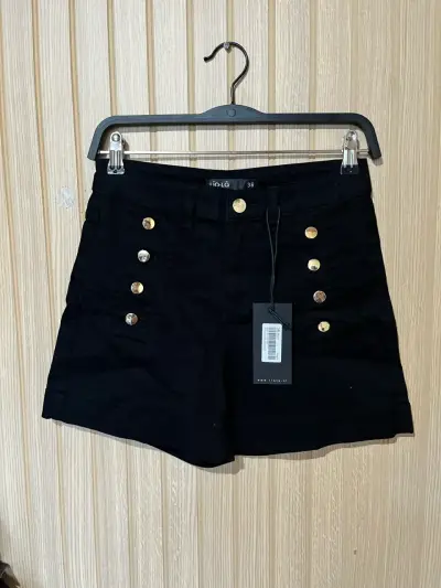 Shorts negros con botones dorados Liola - miniatura 1