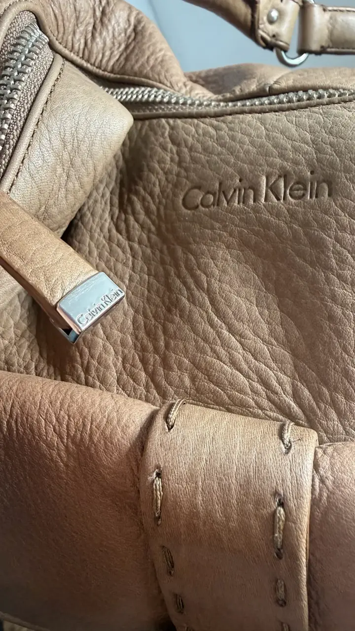 Bolso de cuero Calvin Klein marrón - 1
