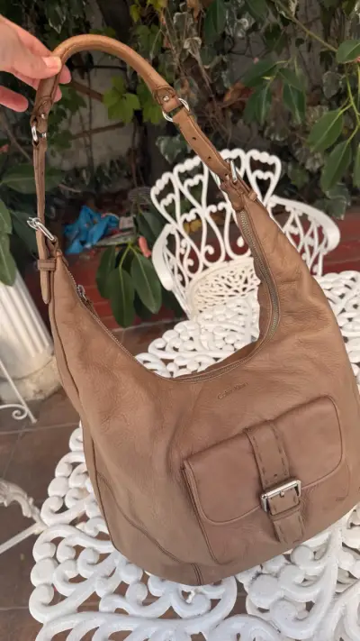 Bolso de cuero Calvin Klein marrón - miniatura 5