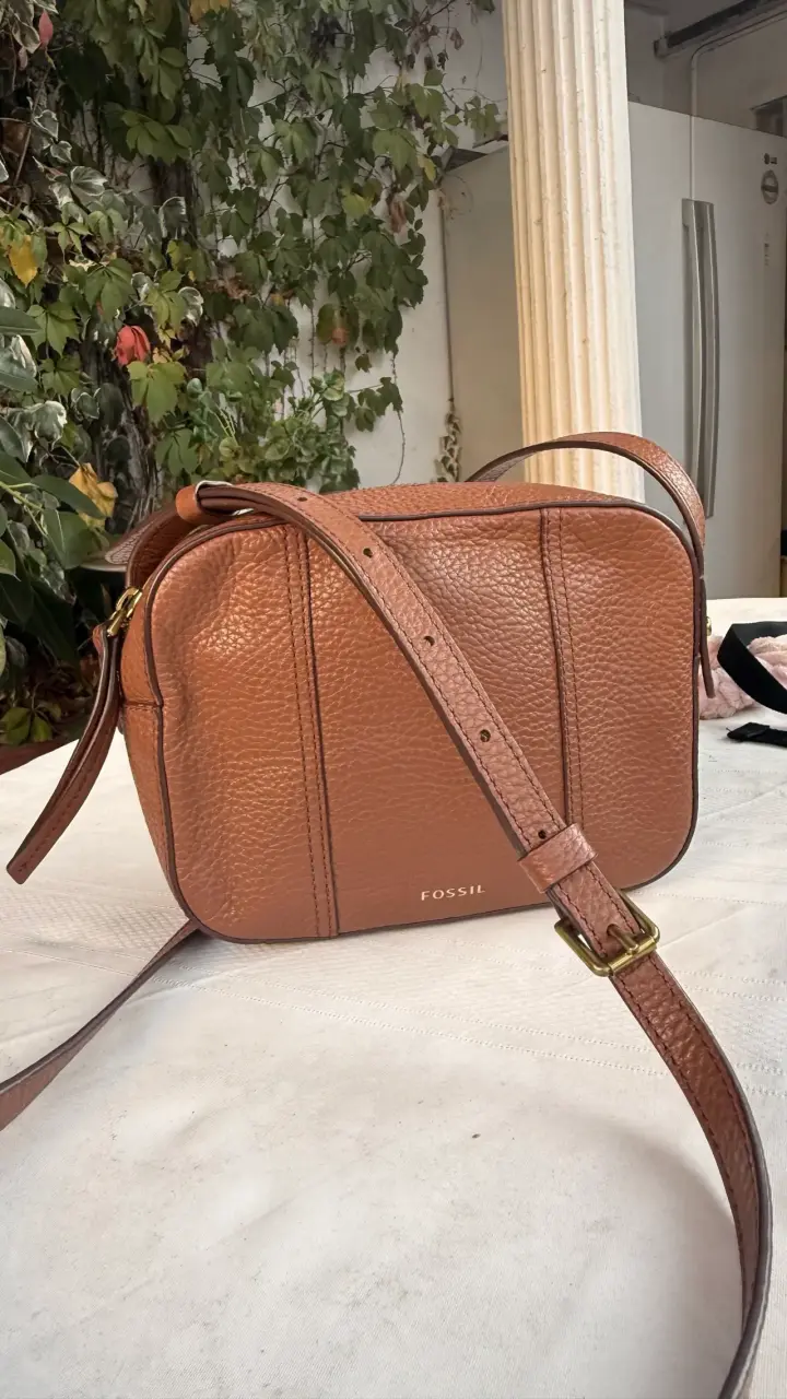 Bolso bandolera de cuero Fossil marrón - 6