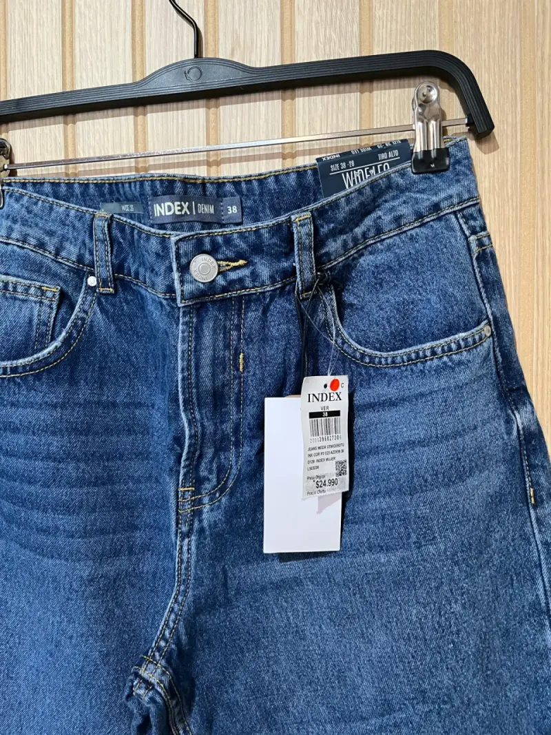 Jeans de mujer tiro alto Wide Leg Index - 1