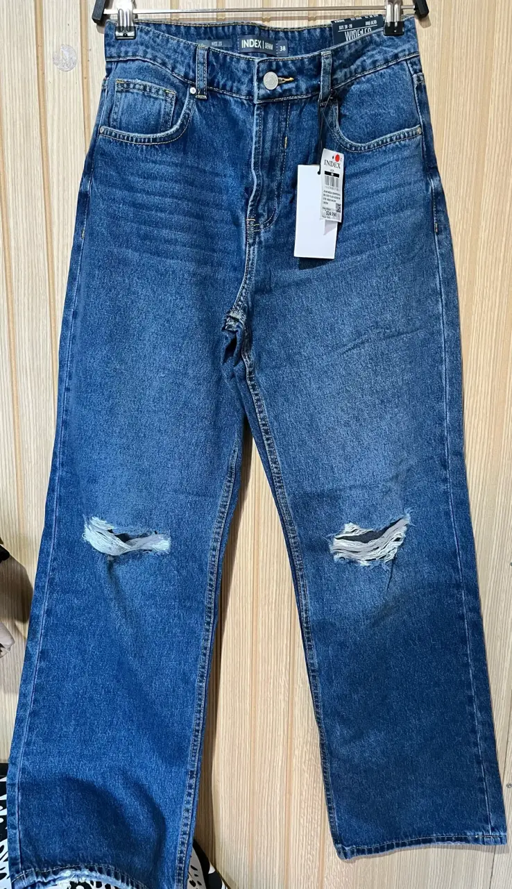 Jeans de mujer tiro alto Wide Leg Index - 2