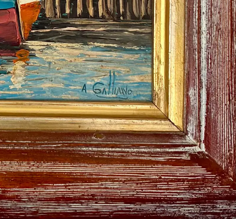 Cuadro Pintura Marina con Marco de Madera - 3