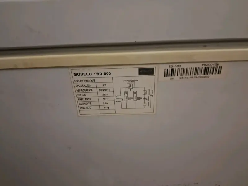 Congelador horizontal Arnaldoe BD-500 71kg - 1