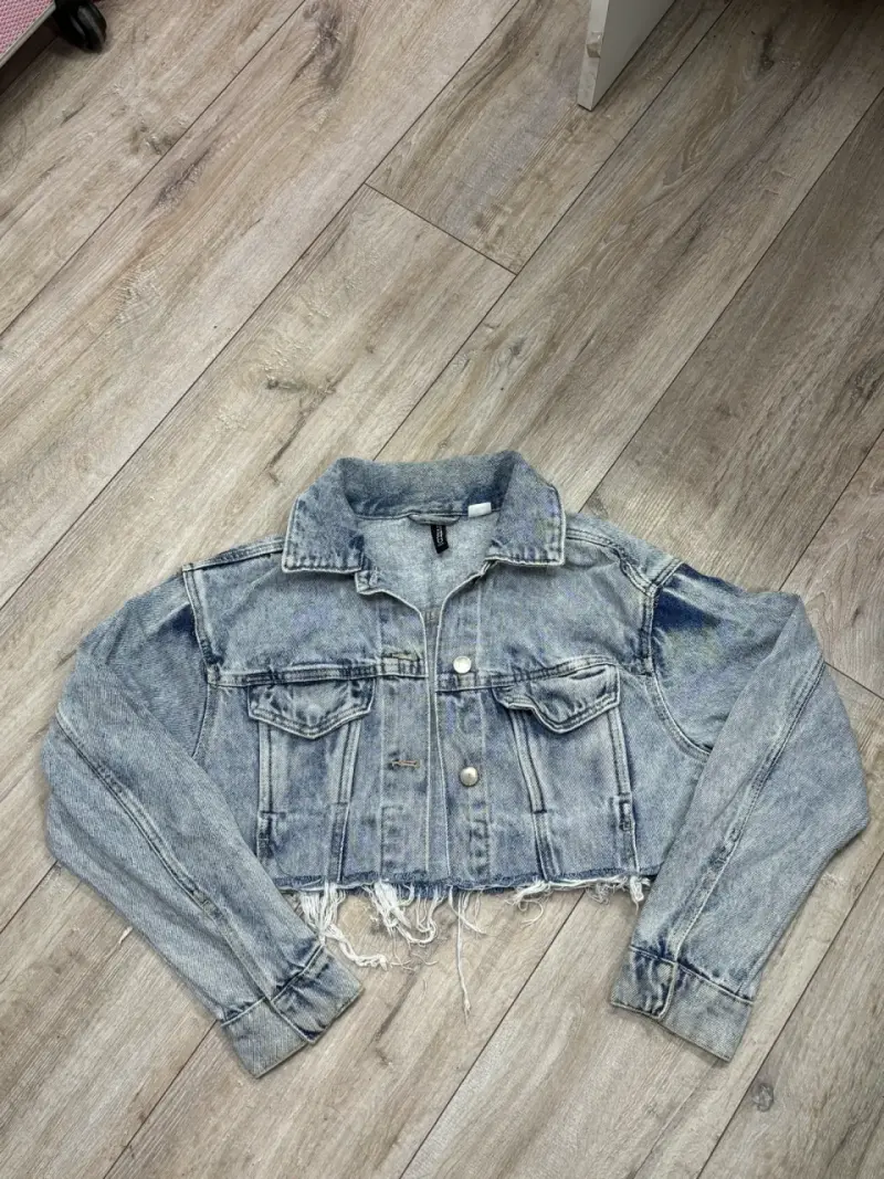 Chaqueta de mezclilla corta para mujer - 1