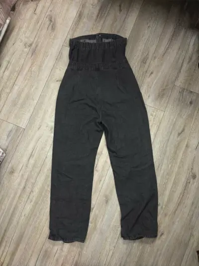 Pantalones cargo negros de tiro alto para mujer - miniatura 2