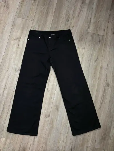Pantalones anchos negros para mujer - miniatura 1