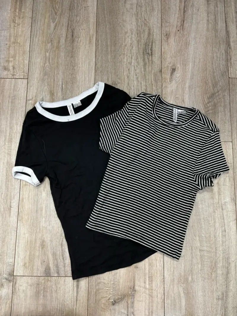 Pack de poleras básicas en blanco y negro