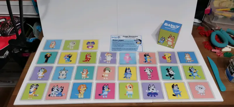 Juego de memorice Bluey Plastificado - 1