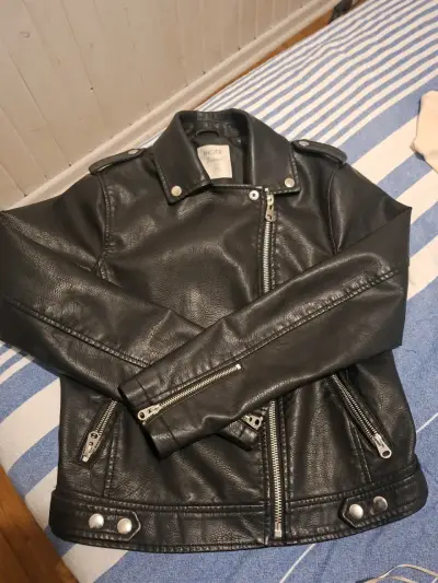 Chaqueta de cuero negra Index Basics talla S - miniatura 2