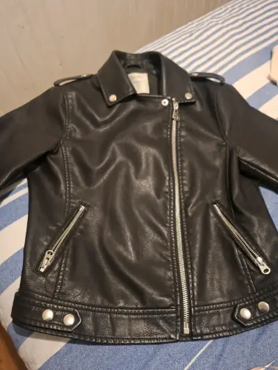 Chaqueta de cuero negra Index Basics talla S - miniatura 4