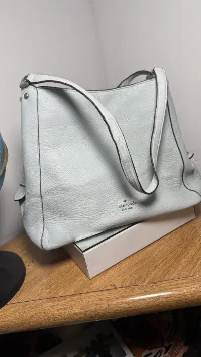 Bolso de cuero color cielo Kate Spade - miniatura 1