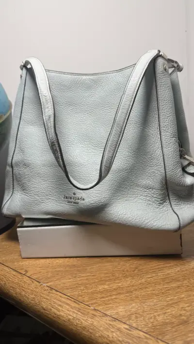 Bolso de cuero color cielo Kate Spade - miniatura 3