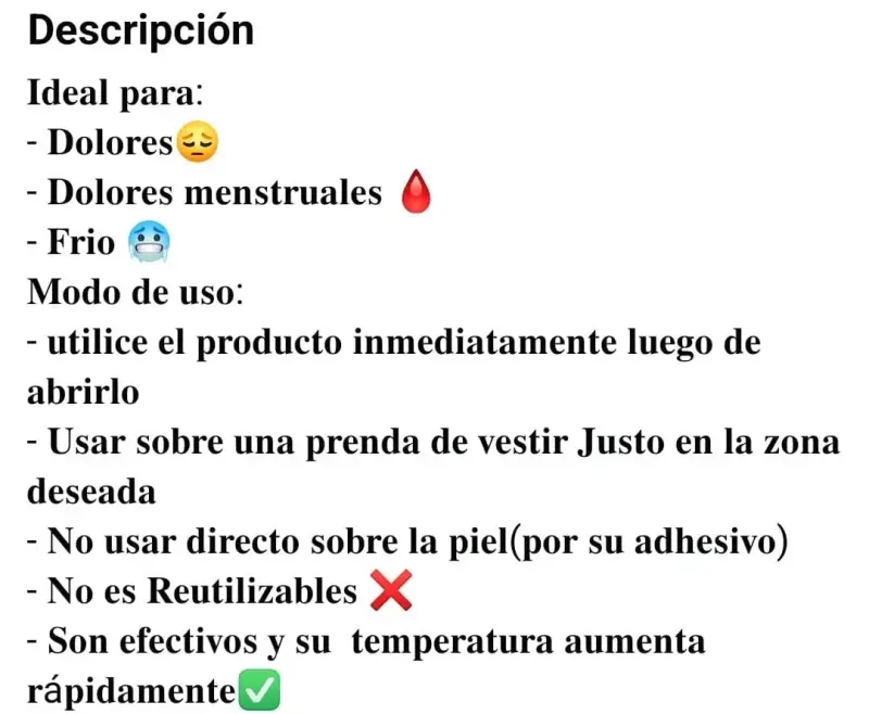 Parche Térmico para Dolores Menstruales y Frío - 3