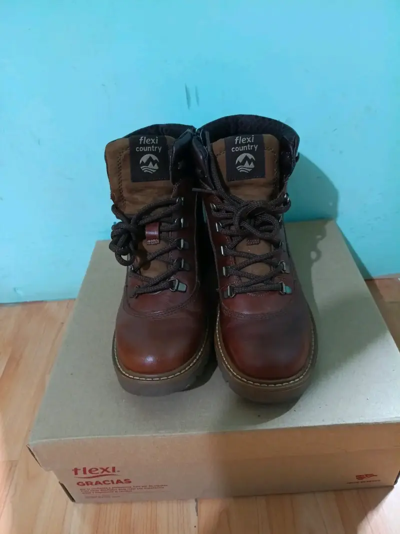 Botas de cuero marrón Flexi para mujer - 2