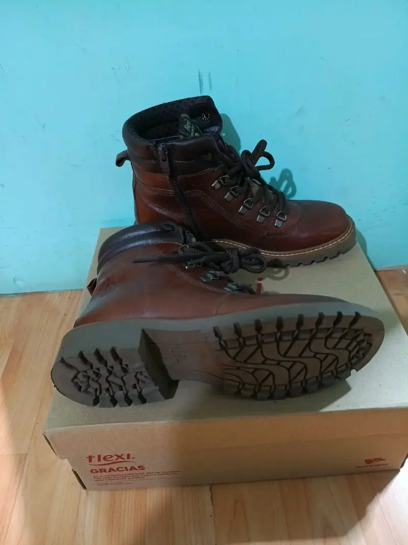 Botas de cuero marrón Flexi para mujer - 4