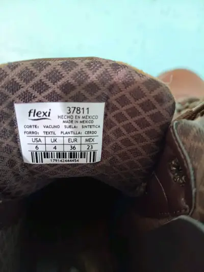 Botas de cuero marrón Flexi para mujer - miniatura 5