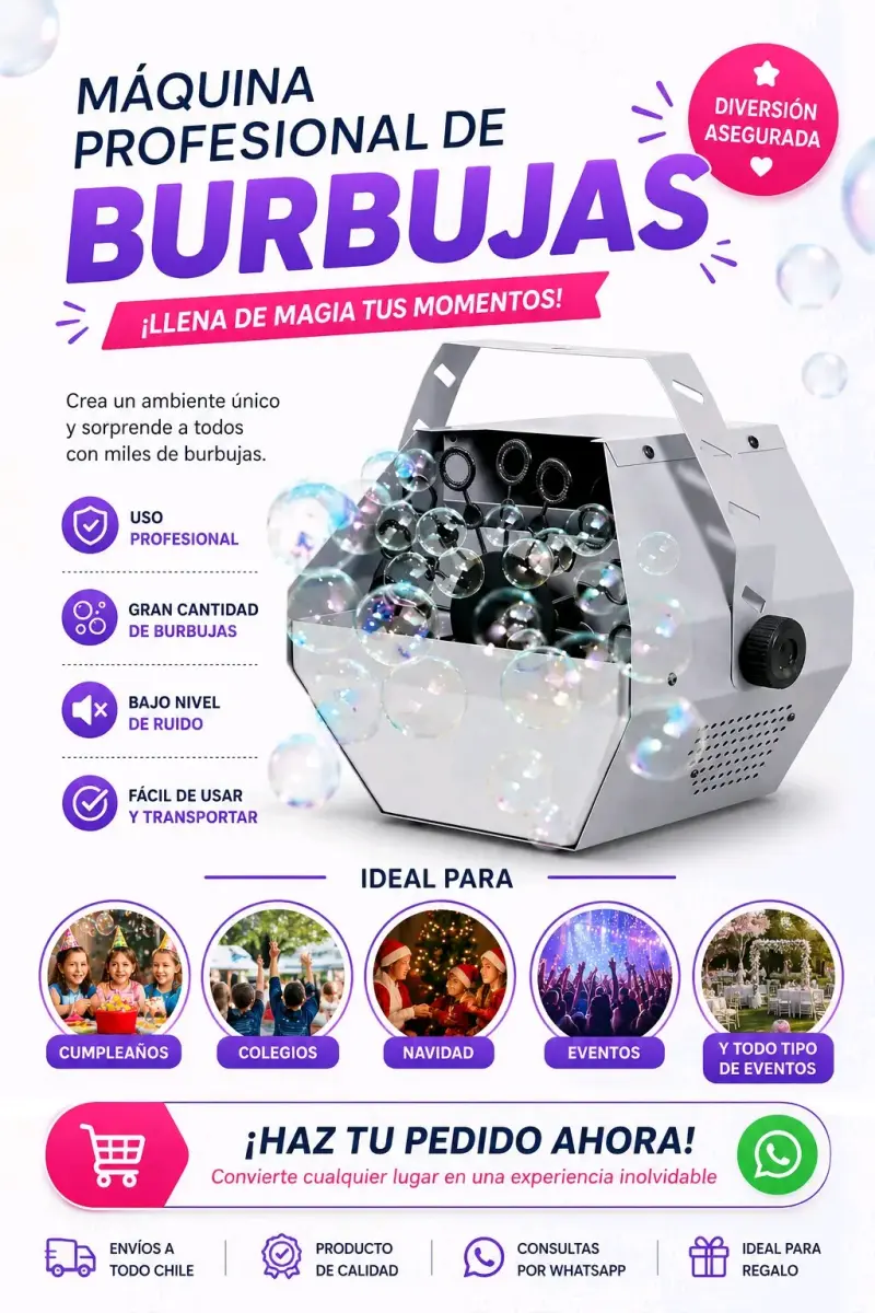 Máquina Profesional de Burbujas para Eventos - 1