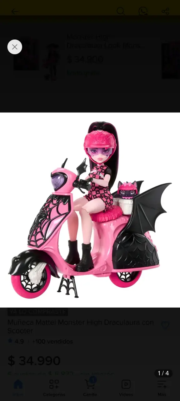 Muñeca Monster High Draculara con Scooter - 2
