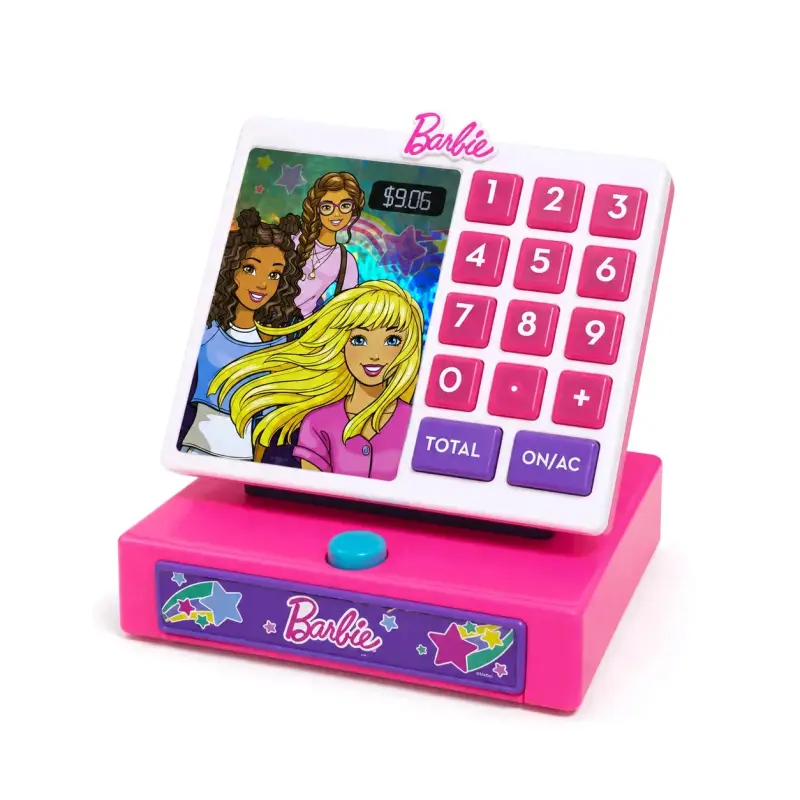 Caja registradora de juguete Barbie rosa