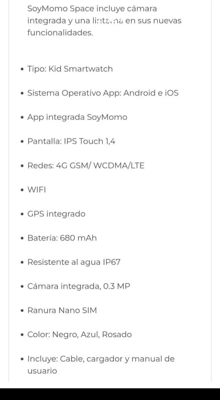 Smartwatch para niños SoyMomo Space con cámara - 3