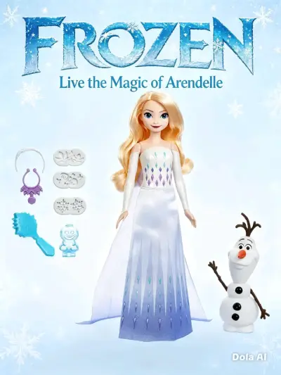 Muñeca Elsa y Olaf de Frozen con Nieve Mágica - miniatura 2
