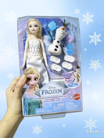 Muñeca Elsa y Olaf de Frozen con Nieve Mágica - miniatura 3