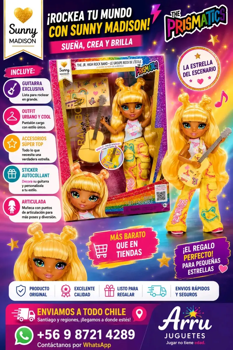 Muñeca Sunny Madison con guitarra y accesorios - 2