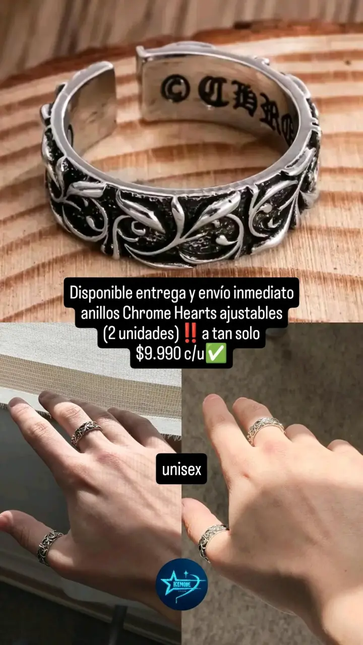 Anillo ajustable unisex Chrome Hearts