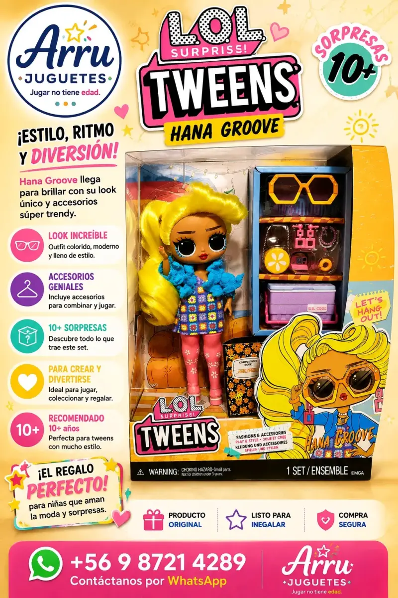 Muñeca LOL Surprise Tweens Hana Groove con Accesor