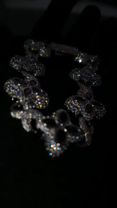 Pulsera de lujo con diseño floral brillante - miniatura 2