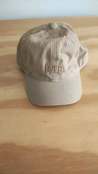 Gorra beige de algodón GAP kids - miniatura 3