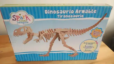 Dinosaurio Armable de Madera Spark Create Imagine - miniatura 1
