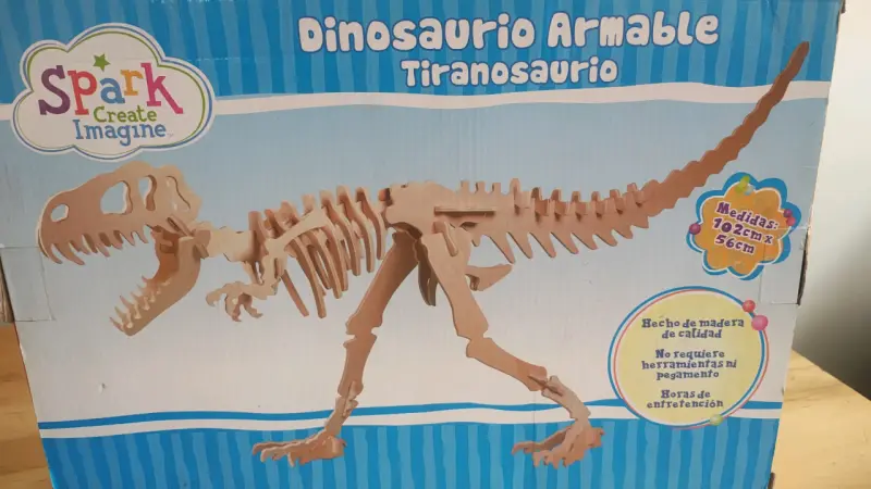 Dinosaurio Armable de Madera Spark Create Imagine - 2