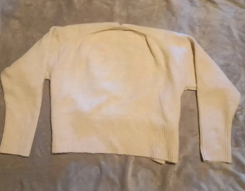 Cardigan beige de mujer talla L - 2