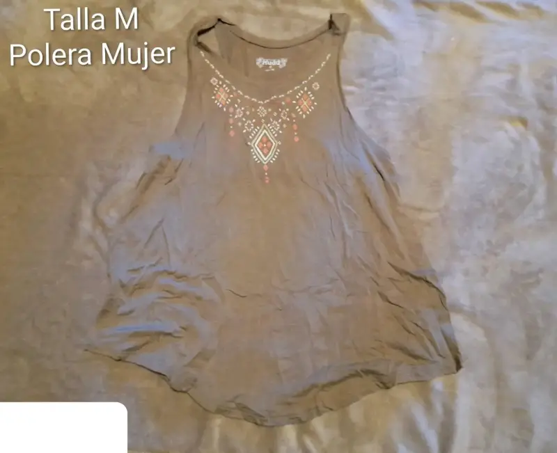 Polera sin mangas mujer talla M con diseño - 1