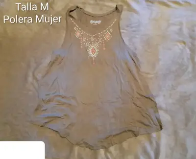 Polera sin mangas mujer talla M con diseño - miniatura 1