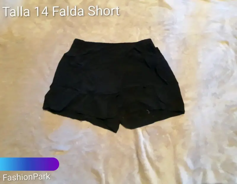 Falda short negra talla 14 FashionPark - 1