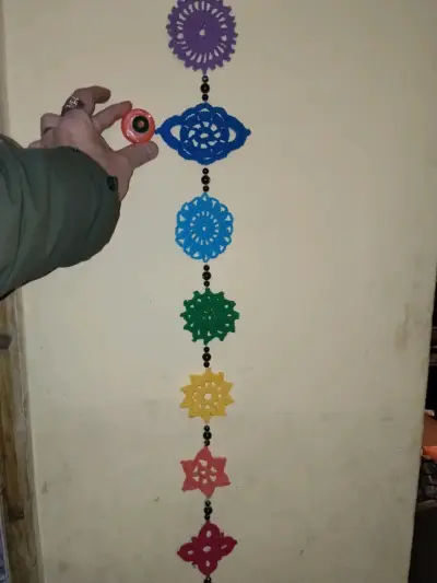 Colgante crochet Chakras multicolor - miniatura 1