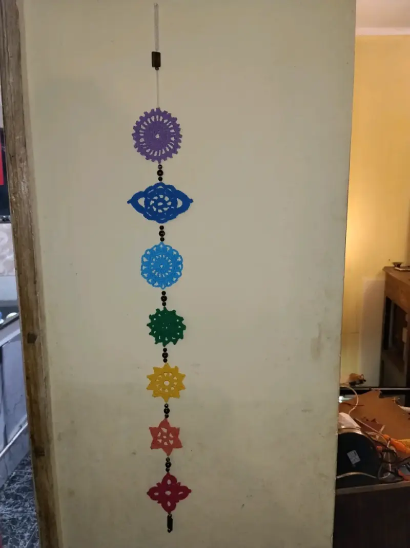 Colgante crochet Chakras multicolor - 2