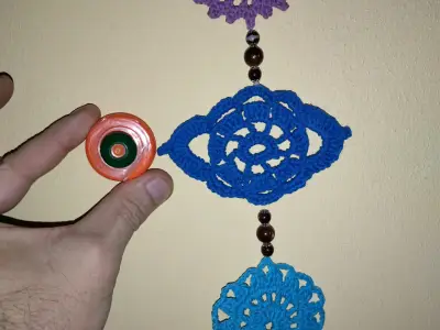 Colgante crochet Chakras multicolor - miniatura 4