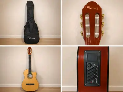 Guitarra electroacústica Mercury con funda - miniatura 1