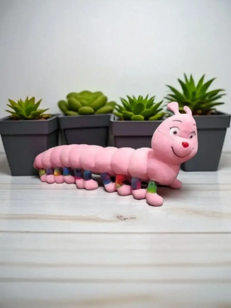 Oruga de peluche multicolor y peluches para niños - 1