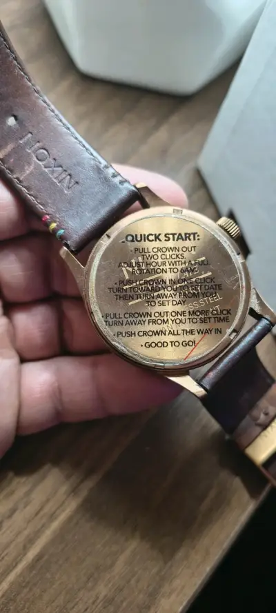 Reloj Nixon Sentry Leather cobre y marrón - miniatura 5