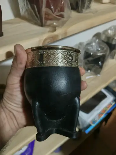 Mate de calabaza  virola cincelada - miniatura 4