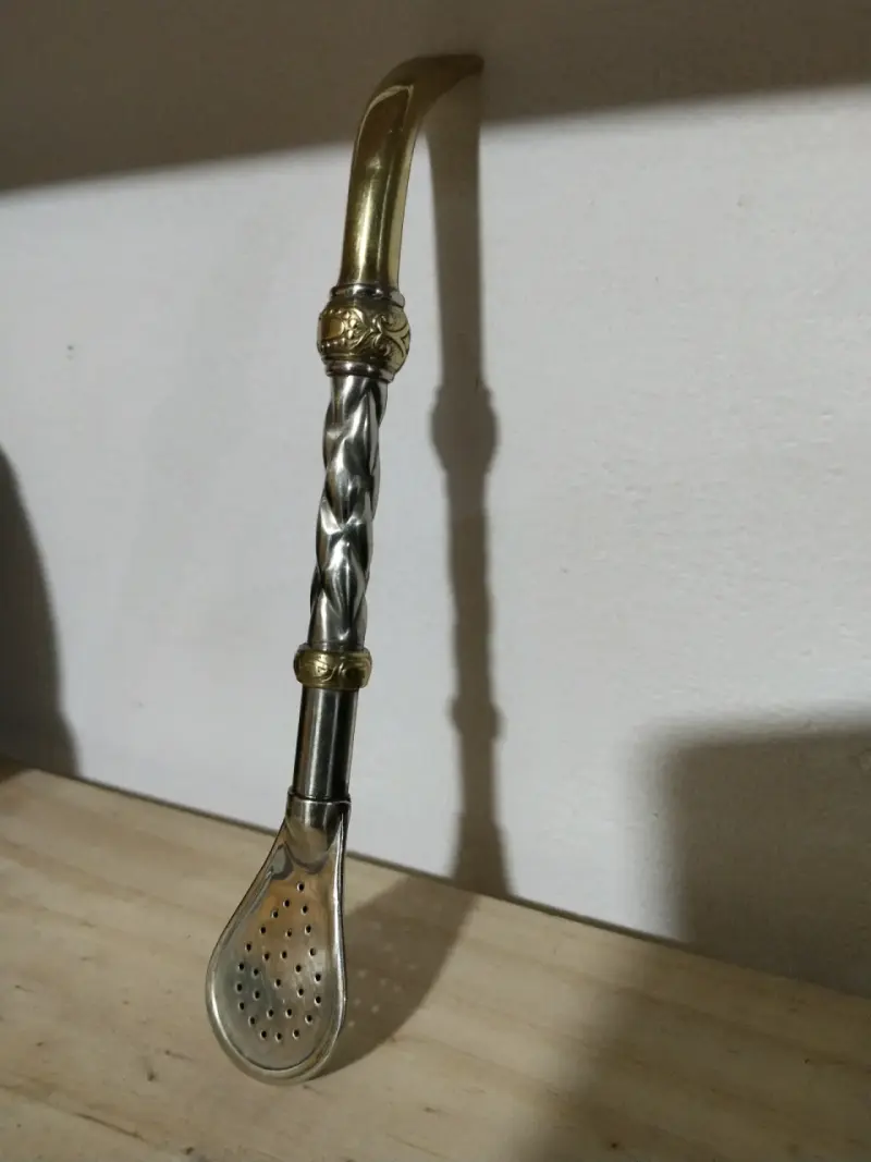 Bombilla de alpaca con bronce - 2