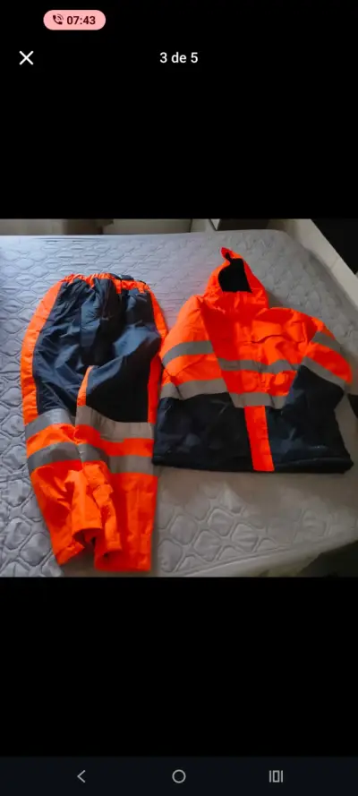 Conjunto de ropa reflectante de seguridad naranja y negro - miniatura 1